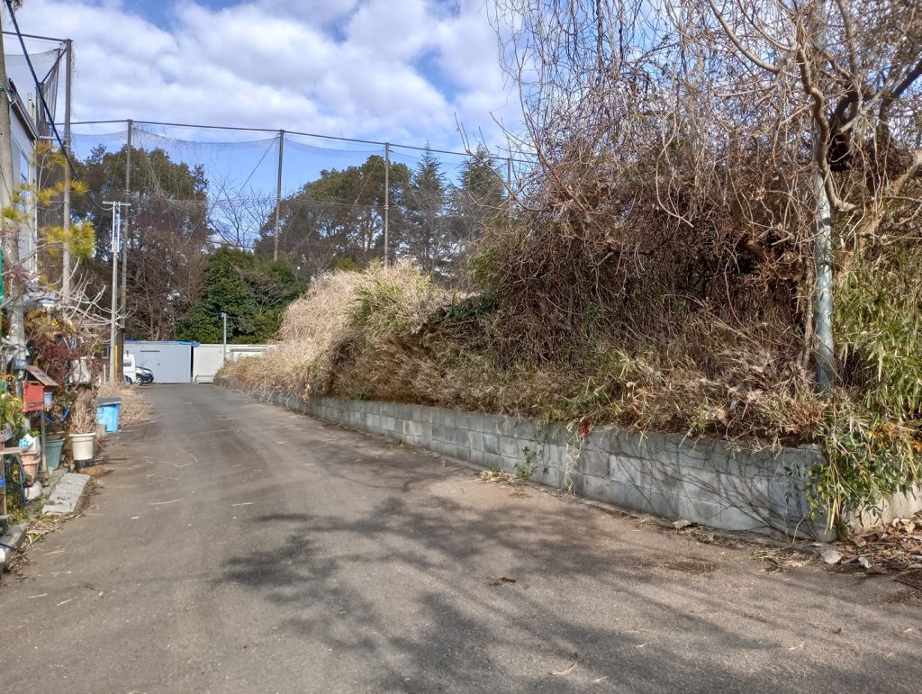 資材置場用地　高台　鎌ヶ谷市中沢　189坪