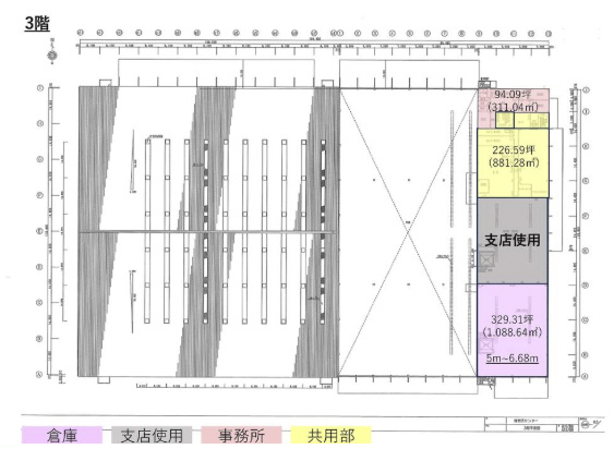貸倉庫　国道16号至近、敷地1.6万坪の圧倒的キャパシティ。EC・消費財物流を支えるメガ拠点　柏市藤ヶ谷　3階