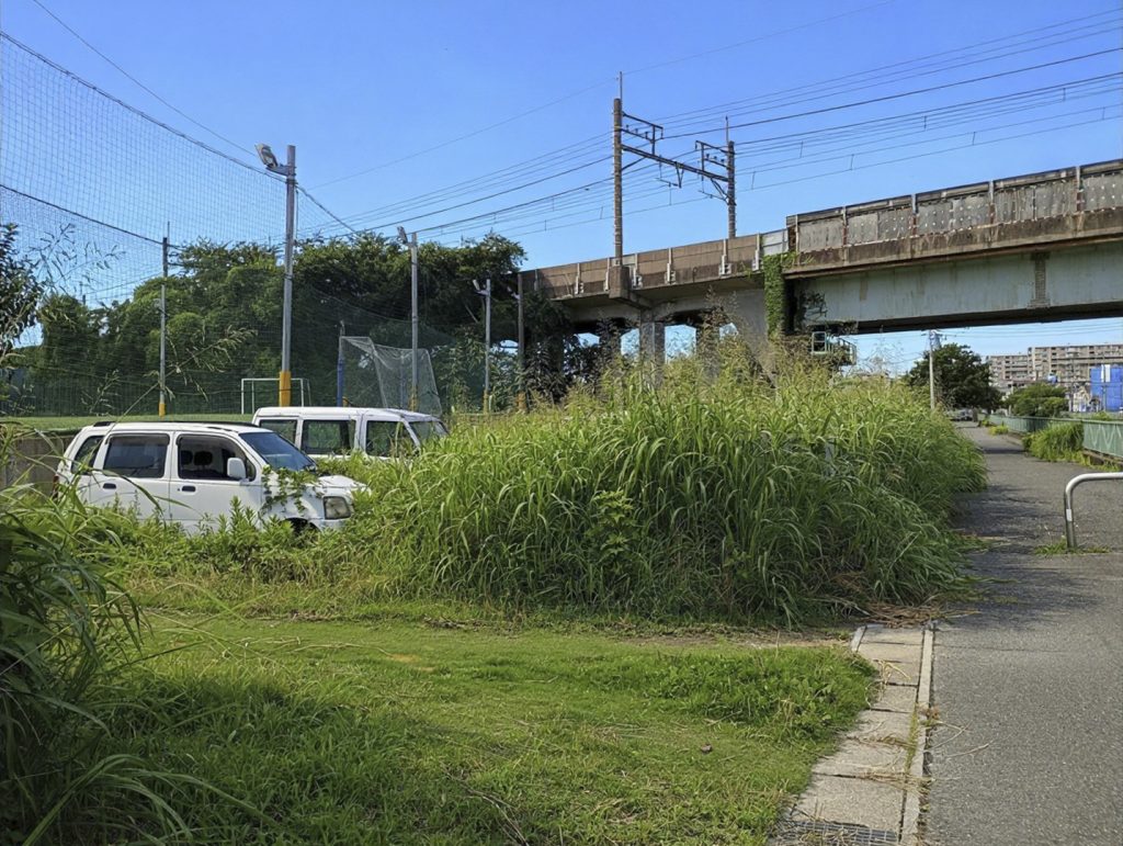 市川市柏井町。約429㎡の調整区域事業用地。資材置場・保管スペースをお探しの方へ。