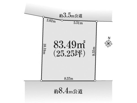 京成稲毛駅徒歩1分。せんげん通り商店街　店舗用地　稲毛区稲毛東2丁目　地形図
