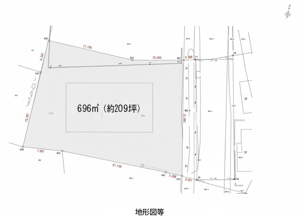 資材置場・車両置場 鎌ヶ谷市佐津間 地形図