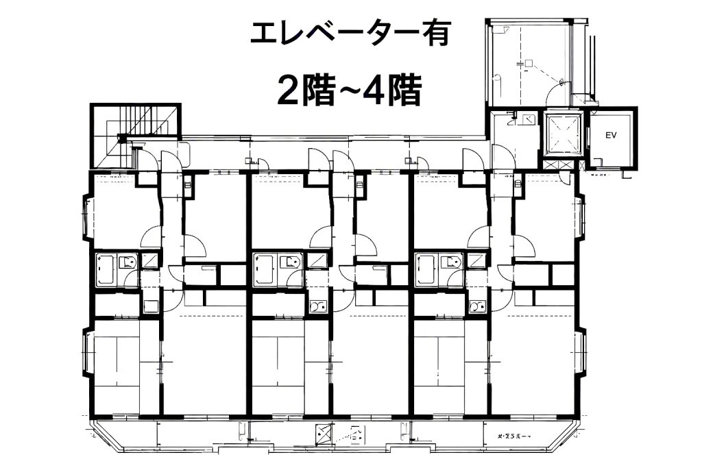 売アパート RC造4階建 3LDK×12戸 市川市大町 間取図2