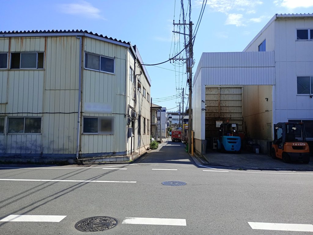 工場・倉庫用地 船橋市栄町2丁目 進入口