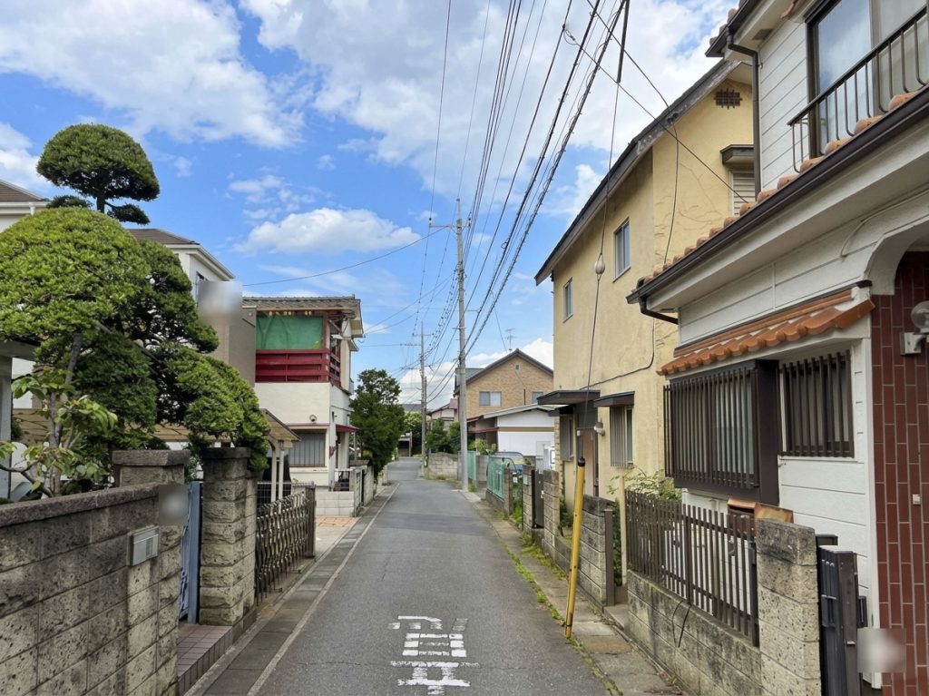 高台に在る平坦な住宅用地 32坪 市川大野駅徒歩25分 松戸市高塚新田 北側道路