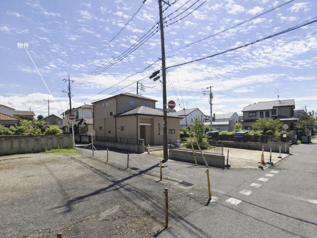 高台に在る平坦な住宅用地 32坪 市川大野駅徒歩25分 松戸市高塚新田 遠景