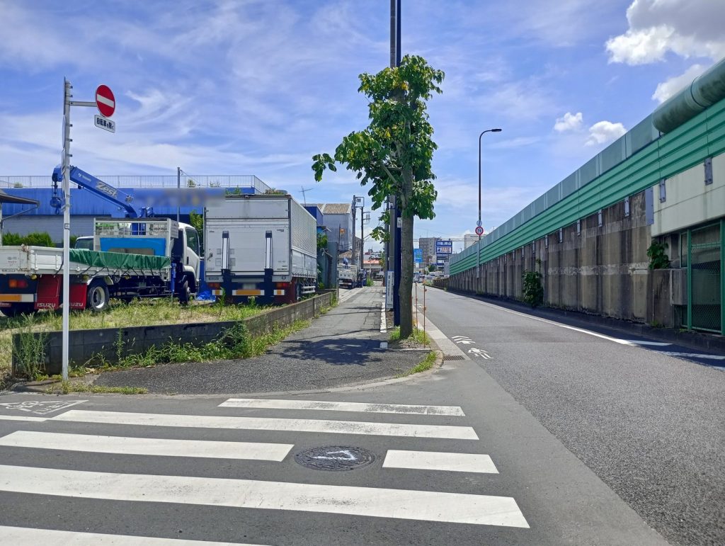 事業用地 角地 49.91坪 準工 葛飾区奥戸6丁目 側道