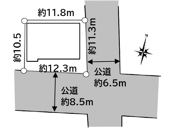 中古住宅 東南角地 江戸川区大杉4丁目 配置図