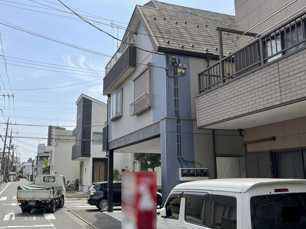中古住宅 東南角地 土地40坪 S造・木造3階建 6LDK 江戸川区大杉4丁目 北東側から望む