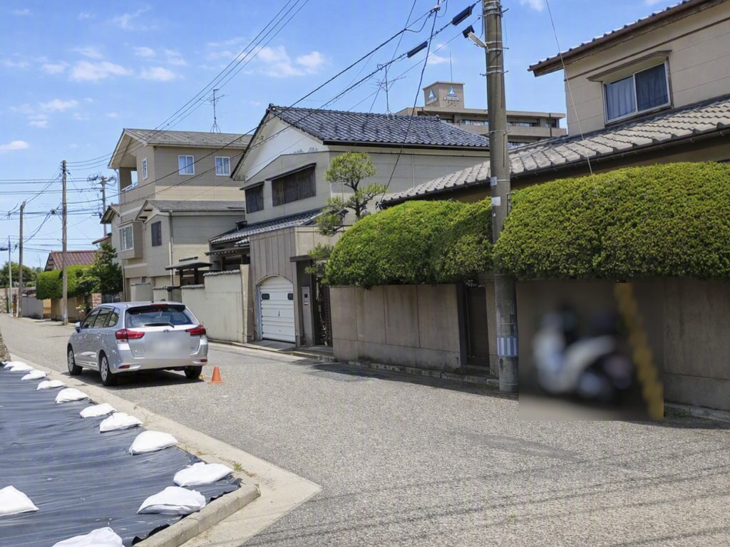 住宅用地　新潟市西区青山新町　北東側前面道路
