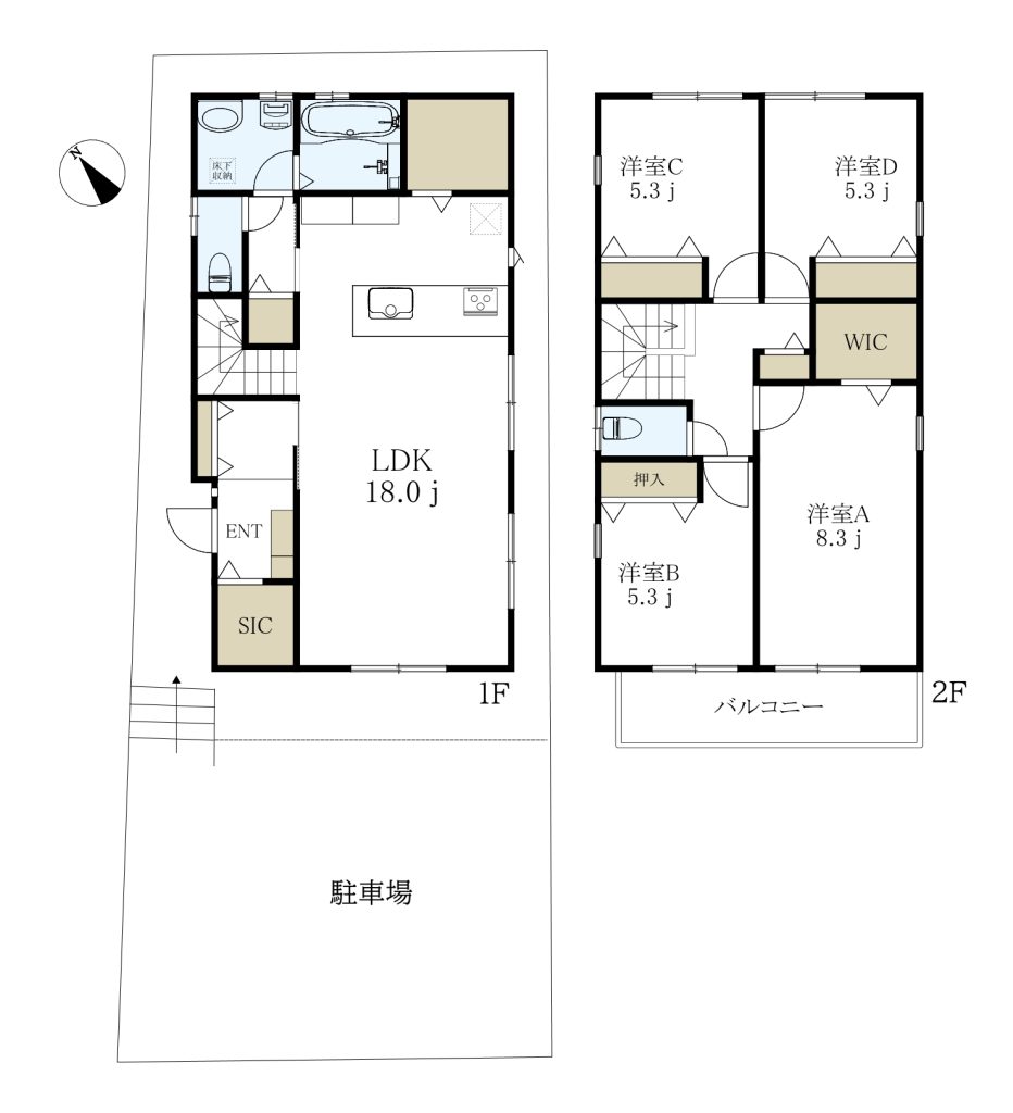 中古住宅 柏市あかね町 間取図