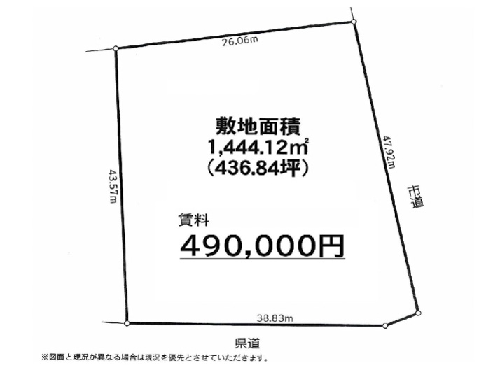 貸地 436坪 市川市柏井町3丁目 地形図