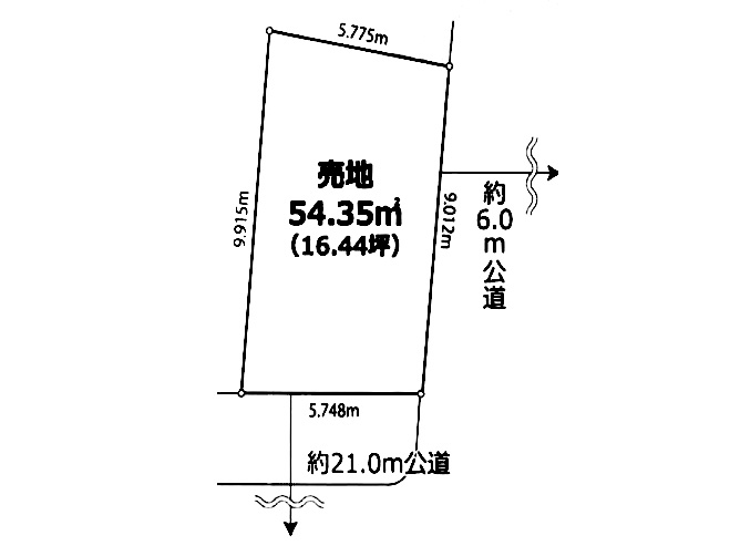 事業用地　水戸街道沿い　墨田区東向島1丁目　地形図