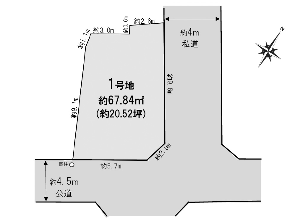 東南角地 67.84㎡ 小岩駅徒歩15分 地形図