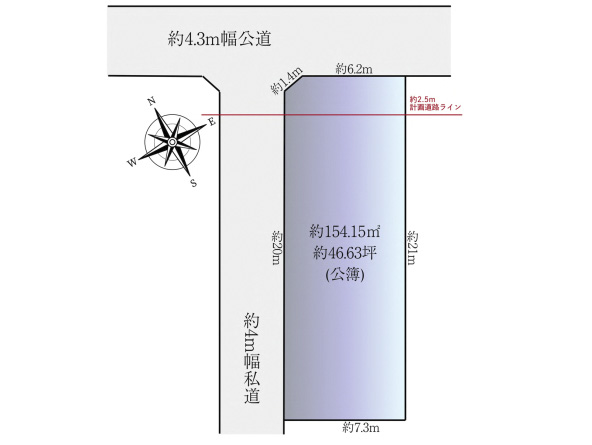 戸建用地 市川南4丁目 地形図
