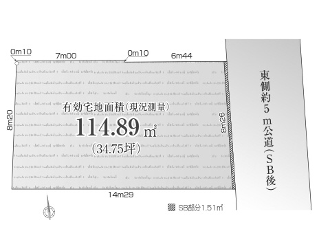 住宅用地　更地　江戸川区東小松川4丁目　地形図
