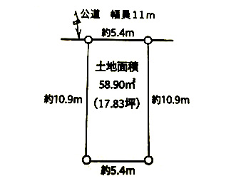 事業用地　58.9㎡台東区台東3丁目　地形図