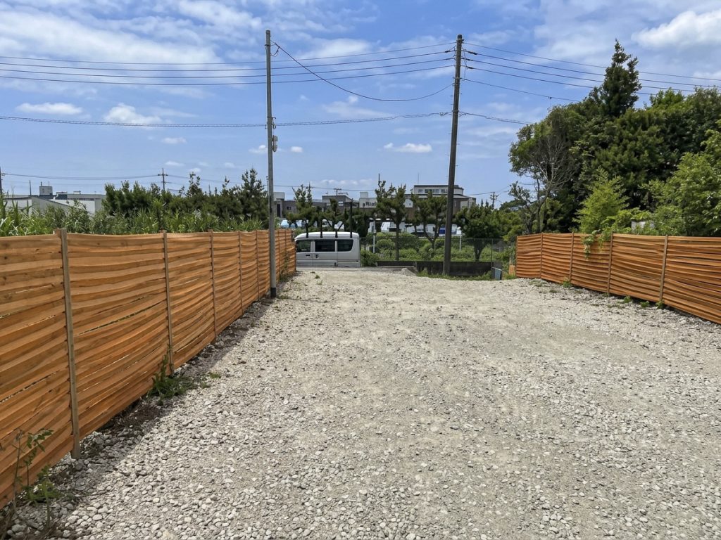 貸地　資材置場　270㎡　調整　敷金・礼金なし　市川市堀之内5丁目　中から