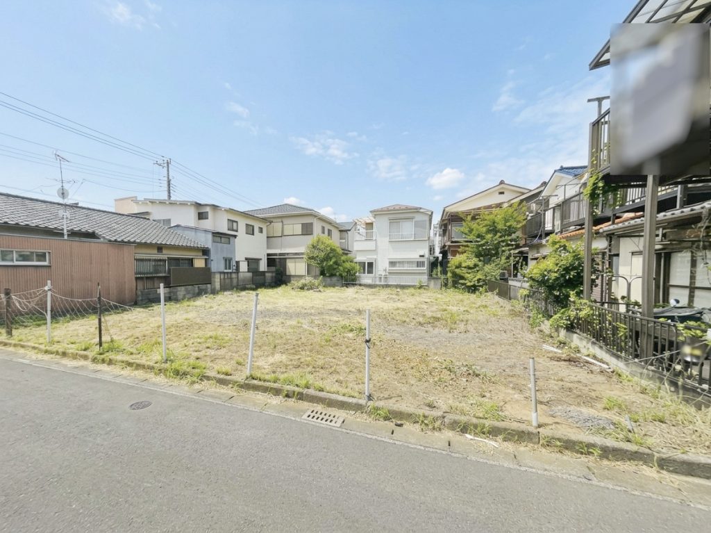 住宅用地 全2区画 132㎡ 6m公道面 整形地 更地 市川市本北方2丁目 全景