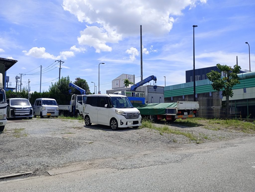 葛飾区奥戸6丁目｜環七側道沿い・三方向接道の事業用地｜準工業地域　北側道路から２