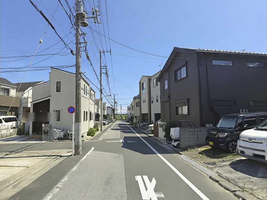 住宅用地 南西角地 江戸川区大杉4丁目 西側前面道路