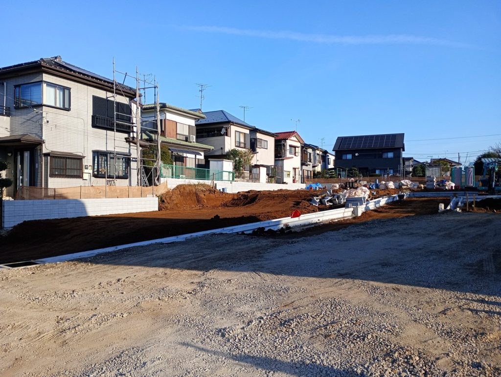 住宅用地　12区画　鎌ヶ谷市東中沢4丁目　西側遠景